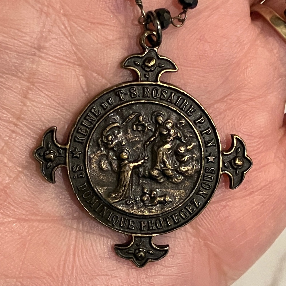 14K Goldfill Religious Medal necklace, Protective Amulet Cross - Picture 8 of 16